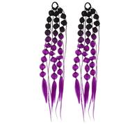 Mikinona Gradient Colored Bubble Ponytail Extension Lightweight Hand Braided Lantern Braid Hair Tie for Festival Rave Photoshoots Stylish Hair Accessory