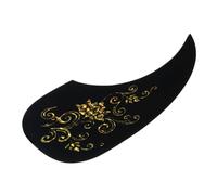 Mikinona Guitar Pickguard with Unique Gold Pattern Anti-scratch Decorative Plate for Acoustic Folk Guitar Easy Application Lightweight Design