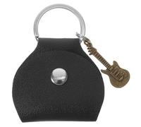 Mikinona Guitar Picks Holder Keychain with Black Pick Storage Bag and Antique Copper Wrench Portable for Accessories