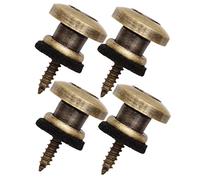 Mikinona Guitar Strap Lock Button Kit 4pcs Metal Retainer System for Guitar Straps Accessories