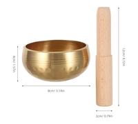 Mikinona Hand-Hammered Nepal Tibetan Singing Bowl 8cm Wooden Striker Meditation Sound Bowl for Yoga Relaxation and Mindfulness Healing Therapy Set
