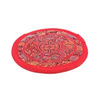 Mikinona Hand-sewn Red Cotton Singing Bowl Mat Portable Buddha Sound Bowl Pad Simple Unique Design for Meditation and Mindfulness