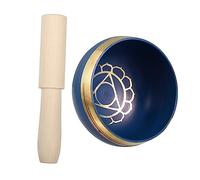 Mikinona Handcrafted Copper Singing Bowl with Stick for Yoga Meditation and Sound Healing Deep Harmonic Tones for Relaxation Sleep and Mind-body Balance Light Blue Finish