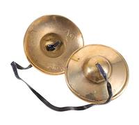 Mikinona Handmade Meditation Cymbal Bell Set Pure Copper Percussion Instrument for Yoga Mindfulness Sound Therapy Includes Bell Cover Delicate Pattern