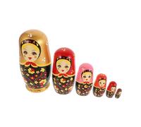 Mikinona Handmade Wooden Russian Nesting Dolls Girl Matryoshka Traditional Birthday Childsafe Wooden Nesting Dolls for Artistic Christmas Decoration Gift