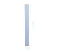 Mikinona Hanging Height Ruler Canvas Growth Chart with Wooden Boards Wall-Mounted Measuring Chart for Rooms and Kindergartens Blue Cartoon Design
