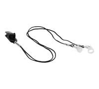 Mikinona Hearing Amplifier Lanyard with Anti-Loss Security Clip, Black Silicone Protection Cord for Ear-Back Style Audiophones, Retention Strap for Children and Elderly