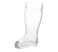 Mikinona Heat Resistant Retro Boot Shaped Glass Wine Cup Bar Mug Stemless Glass Beer Cup for Home Party Bar Use with Thick Textured Base for Stability
