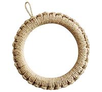Mikinona Heat Resistant Woven Pot Holder Made of Flax Grass and Wood, Multi-function Kitchen Dish Pad for Pots and Pans, Easy to Store Protective Trivet Mat for Daily Life and Kitchen Use