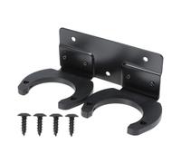 Mikinona Heavy-duty Iron Mic Holder Wall Mount with Double Slots for Stable Hanging and Handheld Microphone Support Reinforced Microphone Stand for Ktv and Stage Use