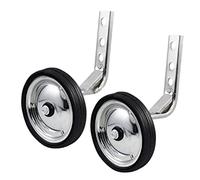 Mikinona Heavy Duty Training Wheels for Bike Metal and Rubber Construction with Easy Assembly Silver and for Childrens Bicycle Support
