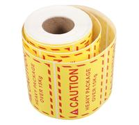 Mikinona Heavy Package Warning Labels Adhesive Caution Stickers for Shipping Over High Stickiness Weight Warning Stickers for Logistics Ecommerce and Moving Boxes
