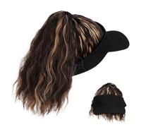Mikinona High Ponytail Baseball Cap Wig for Women Curly Synthetic Hair Extensions with Adjustable Fit Quick Hairstyle Transformation for Daily Wear Parties Cosplay and Outdoor Activities