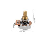 Mikinona High Precision Long Shaft Audio Taper Potentiometer for Electric Guitar Bass Metal Shaft Variable Resistor Replacement Fit Control Knob Accessory for Professional Repair