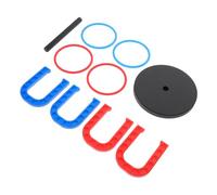 Mikinona Horseshoe Ring Toss Game Set Durable Plastic Educational for Hand Eye Coordination for Outdoor Parties Picnics and Family Fun