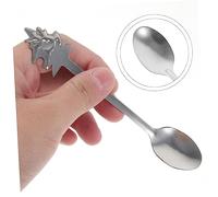 Mikinona Hot Chocolate Spoon 8 Pcs Christmas Spoon Mixing Spoon Hot Supplies Bar Spoon Hot Chocolate Station Coffee Spoons for Coffee Bar Xmas Cartoon Spoon Christmas Coffee Spoons Xmas Spoon Silver
