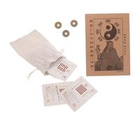 Mikinona I Ching Beginner Card Deck with Brass Ancient Chinese Coins Feng Shui Hexagram Cards and Instruction Guide for Divination and Insightful Learning