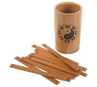 Mikinona I Ching Divination Sticks Bamboo Set with 12 Earthly Branches Fortune Telling Tools Feng Shui Learning Kit Portable Chinese Divinatory Game Prop for Luck Prediction