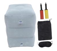 Mikinona Inflatable Foot Rest for Travel 3 Layer Airplane Footrest Random Color Accessories for Airplane and Car Seat Comfort