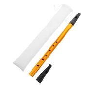 Mikinona Irish Tin Whistle for Beginners Flute in Key of C Aluminum Alloy Recorder Whistle Instrument for Learning Irish Music with Mouthpiece and Cloth Bag