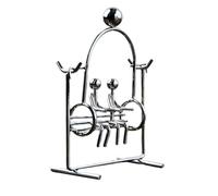 Mikinona Iron Swing Figurine Balance Ball Desktop Ornament for Couples, Manual Tumbler Toy Decorative Swinging Balance Craft for Home and Office