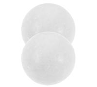 Mikinona Jade Stone Hand Massage Balls for Elderly - 2pcs White Marble Fitness Hand Exercise Rolling Balls for Meditation and Therapy