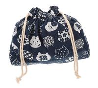 Mikinona Japanese Lunch Bag Drawstring Cotton Linen Drawstring Bag Japanese Lunch Pouch Lunch Tote s Bento Box for Lunch Boxes for Lunch Box Food Reusable Food Girl