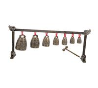 Mikinona Jingle Bell Instrument Hand Percussion Chime Vintage-style Chinese and Improve Hand-eye Coordination Made of Zinc Alloy, Single-layered to Enhance Rhythm for Home Or Office