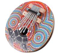 Mikinona Key Painted Coconut Shell Kalimba Thumb Piano for Beginners Portable Lightweight Musical Instrument with Soft Warm Sound Design for Adults Random Color Pattern Random Color