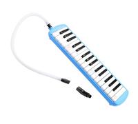 Mikinona Keys Melodica Instrument for Beginners with Long Tube and Short Mouthpiece Portable Wind Keyboard Electronic Piano Blue and White Stylish Design Built Sound Effects for Music