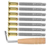 Mikinona Laiya Lyre Harp Tuning Pin Set 7-note String Pins Wrench Professional Lyre Harp Accessory Replacement Kit for Musical Instrument Repair