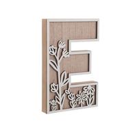 Mikinona Large Letters for Wall Decor - Alphabet Letter E Decor - Farmhouse Style Wall Art for Nursery, Office, and Festive Occasions 4.96x3.31inch