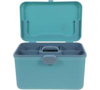 Mikinona Large Plastic Medicine Organizer Box with Handle Space-Saving Medical Storage Tote for Family Office Travel and Camping Compact Medication Organizer for Home and Outdoor Use