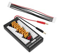 Mikinona Li-Ion Parallel Charging Board Xt60 Connector 4.0Mm Banana Plug Balance Charging Module for Lipo Batteries Rc Model Fpv Multi Battery Charger Hub