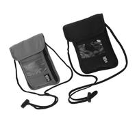 Mikinona Lightweight and Portable Passport Case Holder Made of Waterproof Nylon with Multi-Compartment Storage, for Boarding Processes and Airport Security During Travel