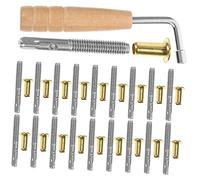 Mikinona Lyre Harp Tuning Wrench Set with Harp Tuning Pins and Replacement Tools Stable Synthetic Material Classic Design High Reliability Musical Instrument Accessories