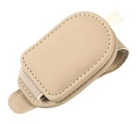 Mikinona Magnetic Car Sunglasses Clip Multi Functional Visor Mount Holder for Glasses Tickets Cards Compact Lightweight Eyeglass Clip for Car Visors Easy No Tool Installation Beige