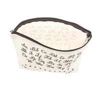 Mikinona Makeup Bag for Women Compact Zipper Pouches for Travel Shopping Office Cotton Linen Material for Safety