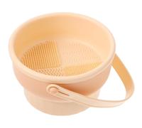 Mikinona Makeup Brush Cleaner Bowl for Sponge and Brush Cleaning Portable Silicone Cleaning Tool for Powder and Eye Shadow Removal Lightweight and Compact for Travel and Home Use