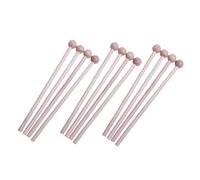 Mikinona Mallets Percussion Sticks Drum Sticks 12pcs Wooden Round Head for Xylophone Glockenspiel Cowbell Drum Cymbal for Adults Children