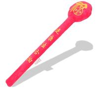 Mikinona Manual Body Massager Hammer with Velvet Plum Blossom Paddle for Back, Shoulder, Arm Massage - Long Handheld Muscle Relaxation Tool for Wellness and Meridian Therapy