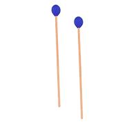 Mikinona Marimba Mallets with Blue Heads and Wood Handles, Performance Percussion Mallets for Xylophone and Marimba, Musical Instrument Accessories for Intermediate Players