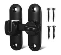 Mikinona Matte Black Zinc Alloy Barn Door Lock Flip Latch for Sliding French and Screen Doors Smooth Finish Easy Installation Security Bolt for Garden Garage Cabinet