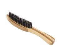 Mikinona Men Bristle Brush Natural Wood Handle Beard Styling Tool for Home Barber Shop Static Durable for Long Short Beards Travel Friendly Design