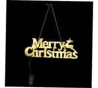 Mikinona Merry Christmas Led Letter Light Wreath Warm Decorative Atmosphere Light for Home Ktv Bar Patio Garden Holiday Decor