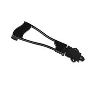 Mikinona Metal 6 String Guitar Tailpiece Black Compact Polished Surface for Jazz Electric Hollow Body Guitars
