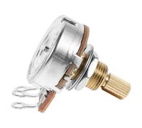 Mikinona Metal Audio Taper Potentiometer Long Shaft Low Friction Guitar Bass Volume Control Knob Secure Installation Replacement Part for Electric Guitar and Bass Sound Shaping