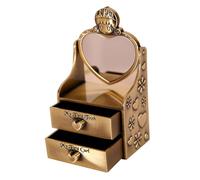 Mikinona Metal Baby Keepsake Box First Tooth and Curl Storage Case Drawer for Infant Hair and Teeth Preservation Newborn