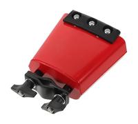 Mikinona Metal Drum Cowbell with Mute Strip Mountable Percussion Block Accessory for Precise Volume Control Red Finish for Enhanced Stage Presence for Practice and Performance