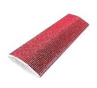 Mikinona Microphone Glitter Sleeve Rhinestone Cover for Wired Mic, Red Decorative Sparkling Mic Handle Protector for Singers Hosts Karaoke Bar Performances